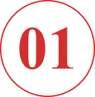 Bold red 01 in circle